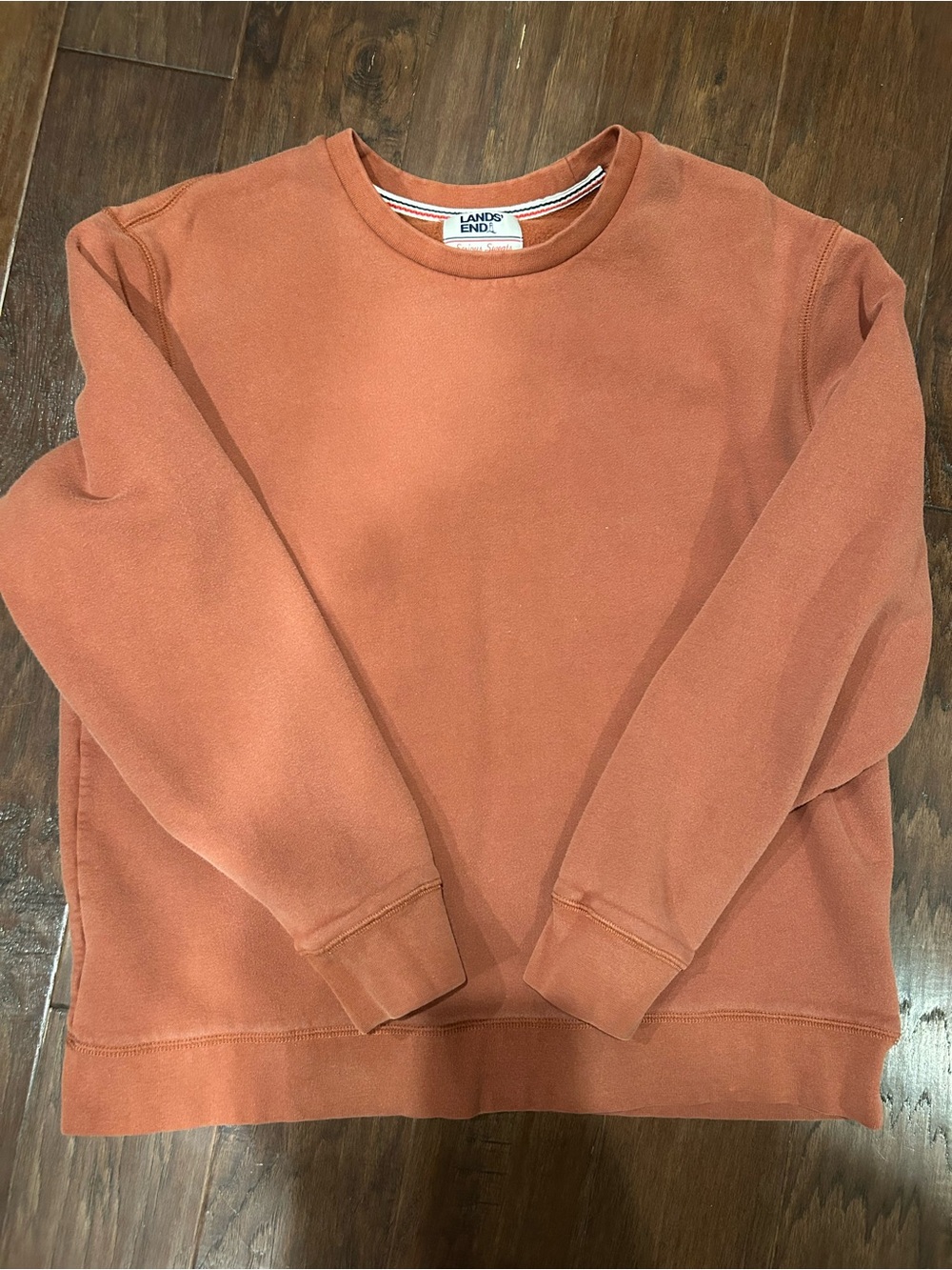 Lands' End Men's Rust Crewneck Sweatshirt